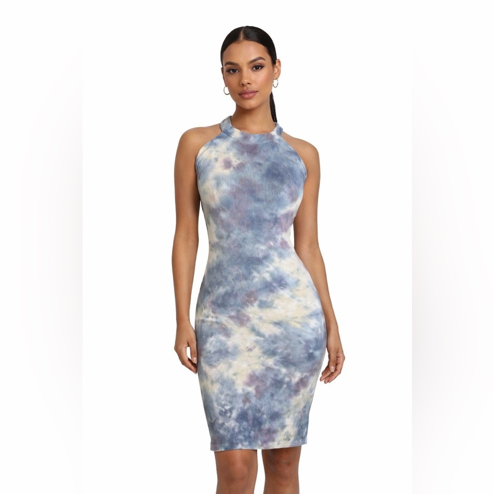 Young Fabulous & Broke Maverik Tie Dye Bodycon Midi Dress, size Medium